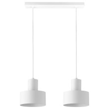 Lámpara colgante RIF 2xE27/60W/230V blanco