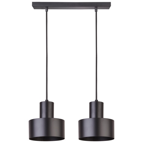 Lámpara colgante RIF 2xE27/60W/230V negro