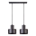Lámpara colgante RIF 2xE27/60W/230V negro