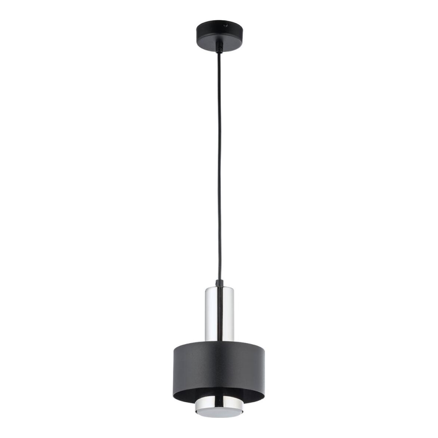 Lámpara colgante RIF LUX 1xGX53/12W/230V diá. 15 cm negro/cromo brillante