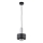 Lámpara colgante RIF LUX 1xGX53/12W/230V diá. 15 cm negro/cromo brillante