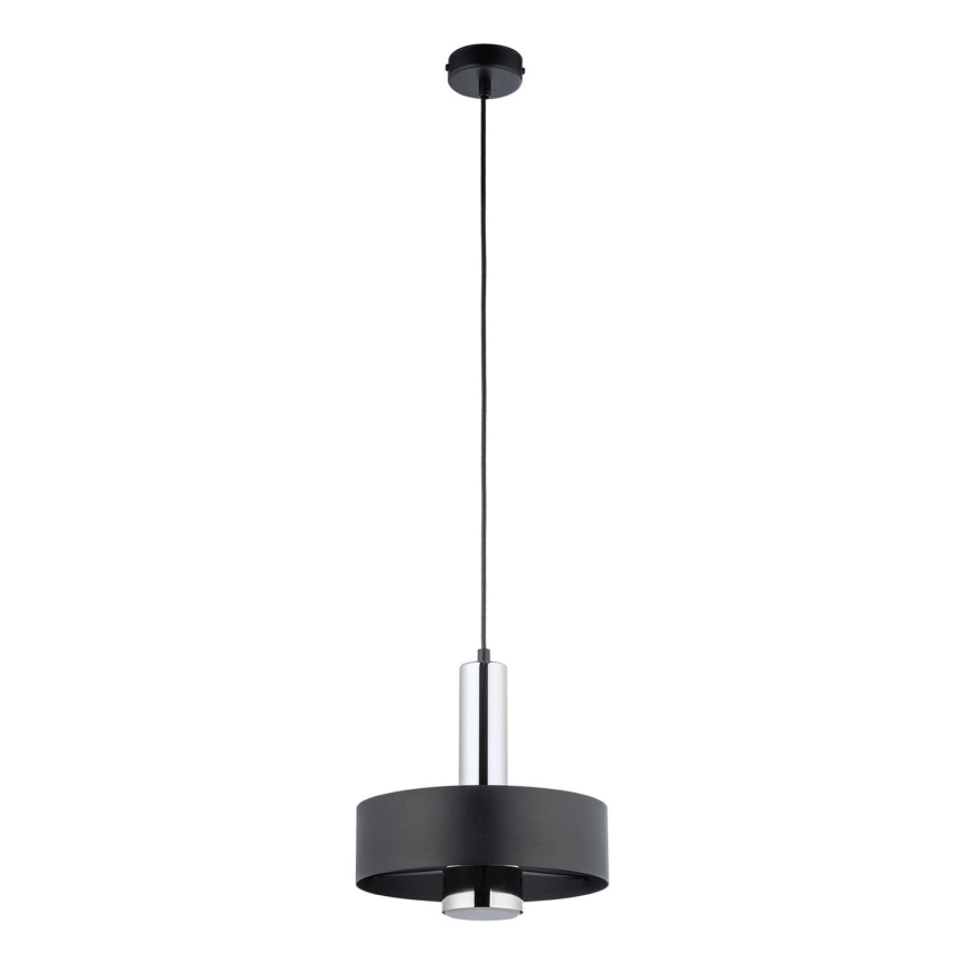 Lámpara colgante RIF LUX 1xGX53/12W/230V diá. 25 cm negro/cromo brillante
