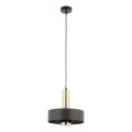 Lámpara colgante RIF LUX 1xGX53/12W/230V diá. 25 cm negro/dorado