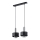 Lámpara colgante RIF LUX 2xGX53/12W/230V negro/cromo brillante
