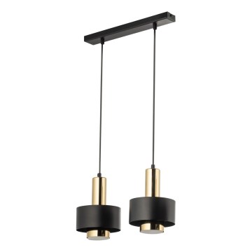 Lámpara colgante RIF LUX 2xGX53/12W/230V negro/dorado