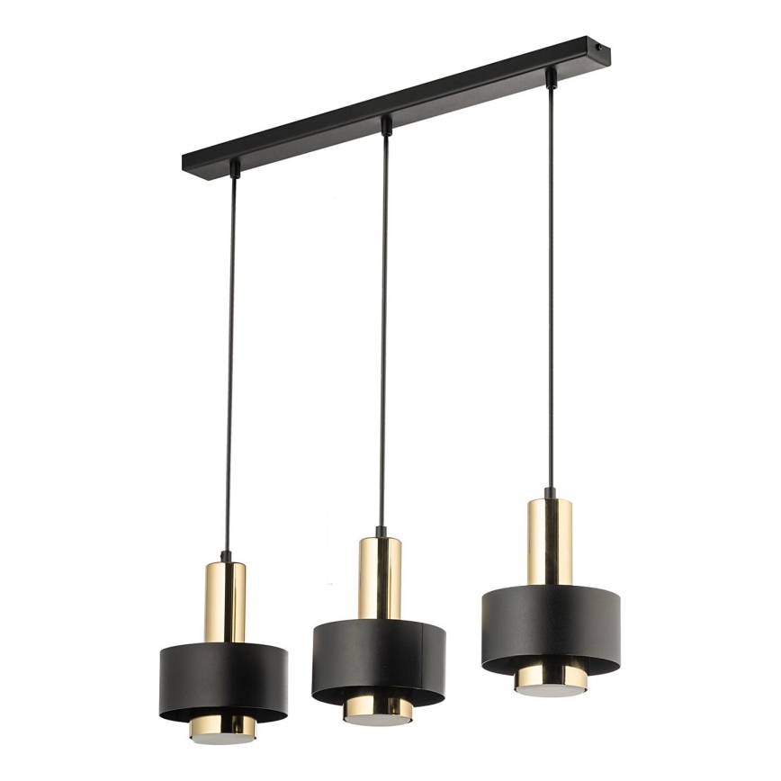 Lámpara colgante RIF LUX 3xGX53/12W/230V negro/dorado