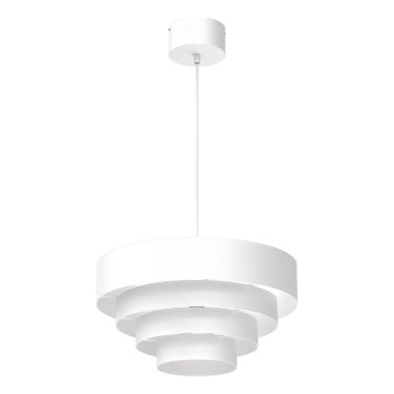 Lámpara colgante RINGS 1xE27/15W/230V blanco