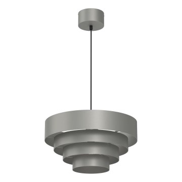 Lámpara colgante RINGS 1xE27/15W/230V gris