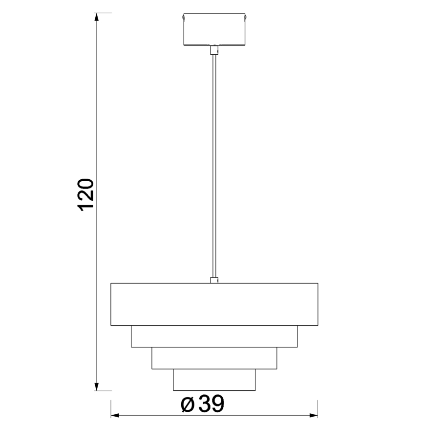 Lámpara colgante RINGS 1xE27/15W/230V gris