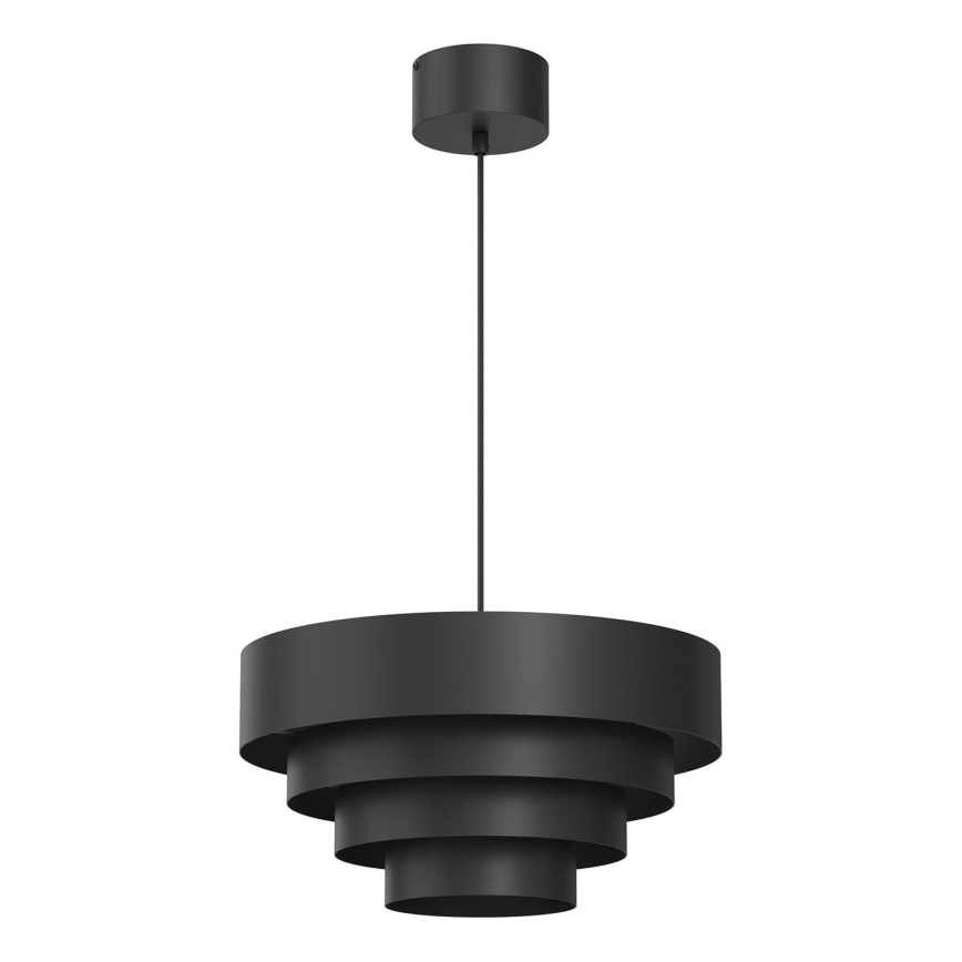 Lámpara colgante RINGS 1xE27/15W/230V negro