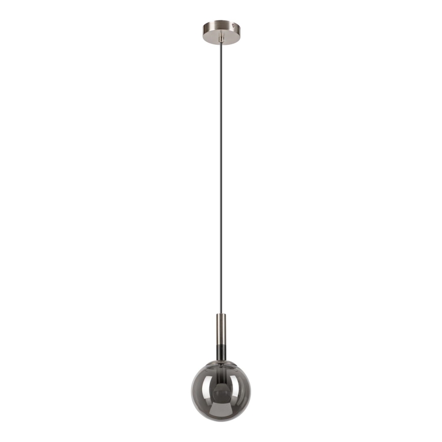 Lámpara colgante ROLLO 1xE14/5W/230V cromo mate/ahumado