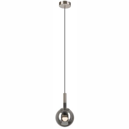 Lámpara colgante ROLLO 1xE14/5W/230V cromo mate/ahumado