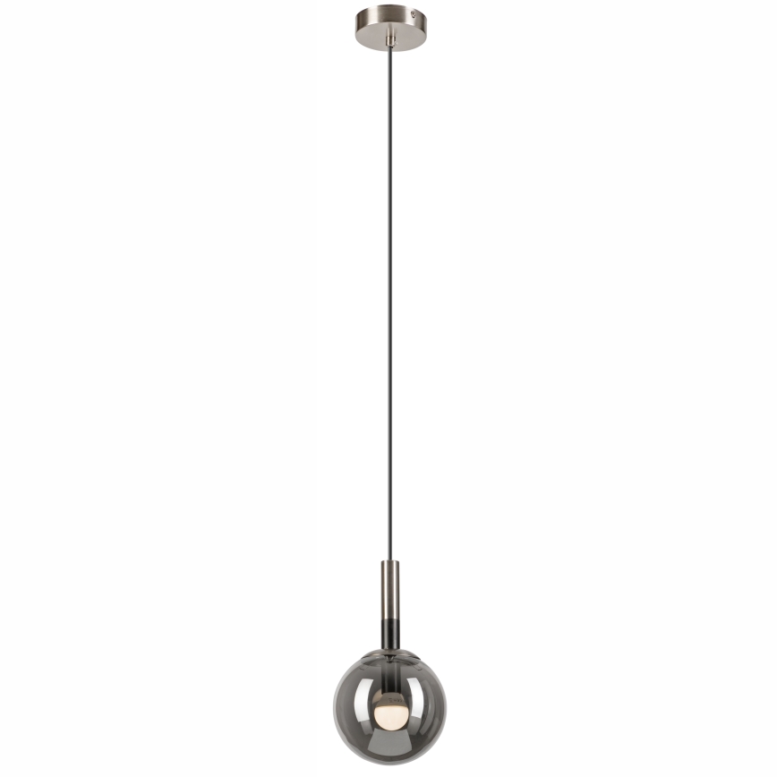 Lámpara colgante ROLLO 1xE14/5W/230V cromo mate/ahumado