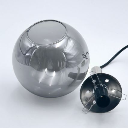 Lámpara colgante ROLLO 1xE14/5W/230V cromo mate/ahumado