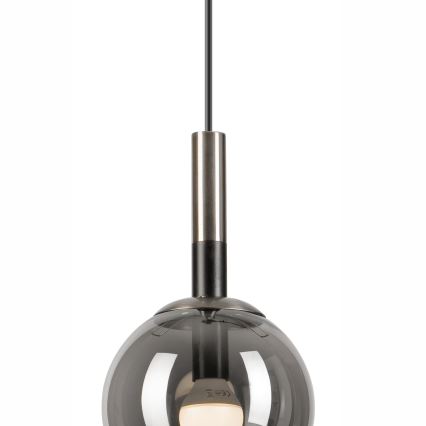 Lámpara colgante ROLLO 1xE14/5W/230V cromo mate/ahumado