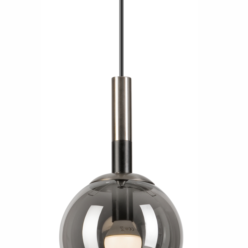 Lámpara colgante ROLLO 1xE14/5W/230V cromo mate/ahumado
