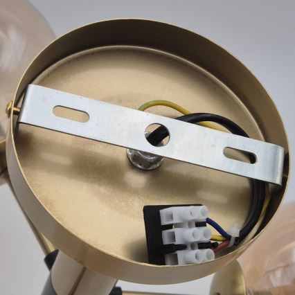 Lámpara colgante ROLLO 1xG9/5W/230V dorado/beige ahumado