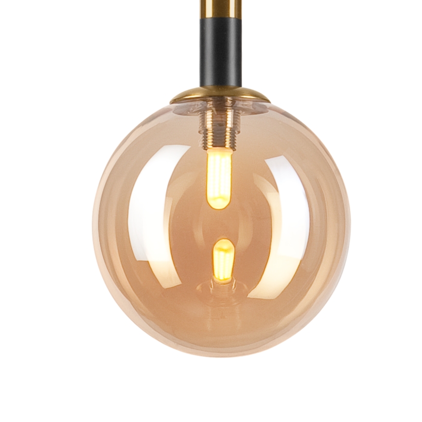 Lámpara colgante ROLLO 1xG9/5W/230V dorado/beige ahumado