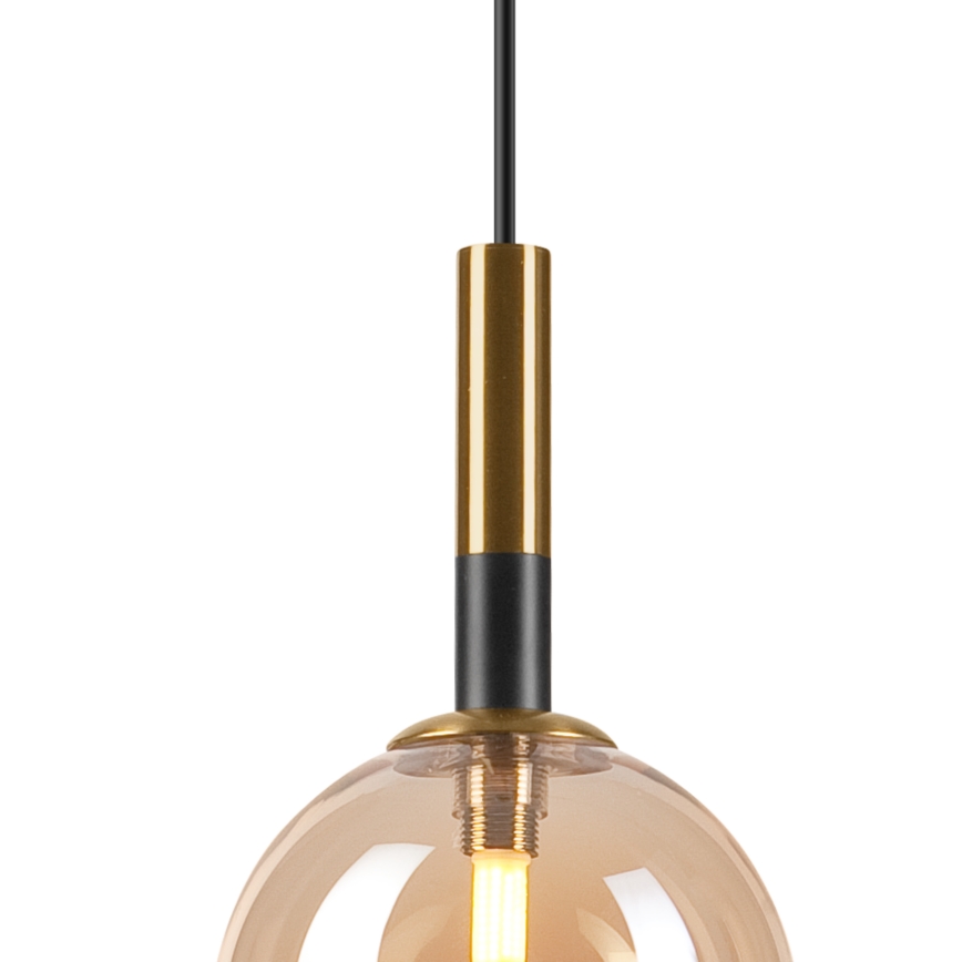 Lámpara colgante ROLLO 1xG9/5W/230V dorado/beige ahumado
