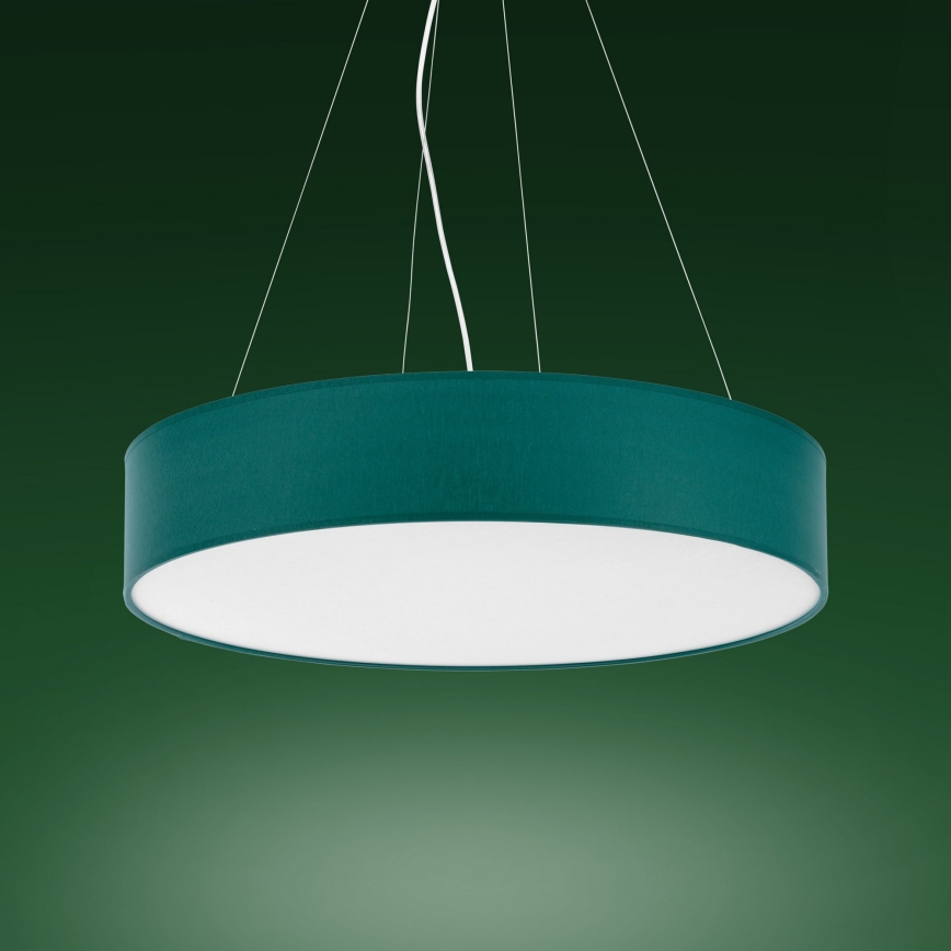 Lámpara colgante RONDO 4xE27/15W/230V verde