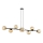 Lámpara colgante ROSSI 8xE14/10W/230V negro/beige