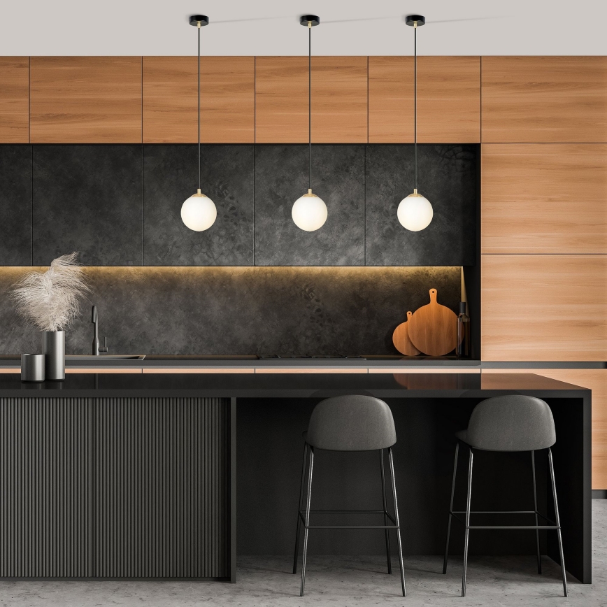 Lámpara colgante ROYAL 1xE14/10W/230V diá. 14 cm negro