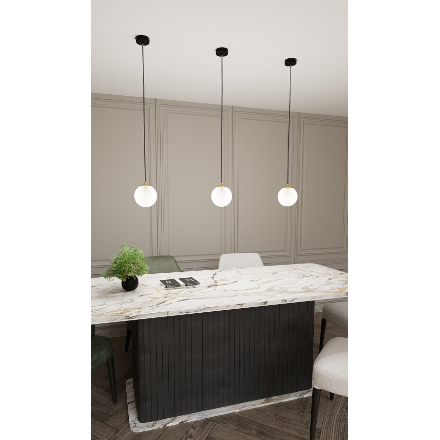 Lámpara colgante ROYAL 1xE14/10W/230V diá. 14 cm negro