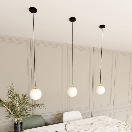 Lámpara colgante ROYAL 1xE14/10W/230V diá. 14 cm negro