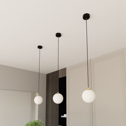 Lámpara colgante ROYAL 1xE14/10W/230V diá. 14 cm negro