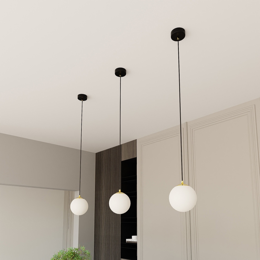 Lámpara colgante ROYAL 1xE14/10W/230V diá. 14 cm negro