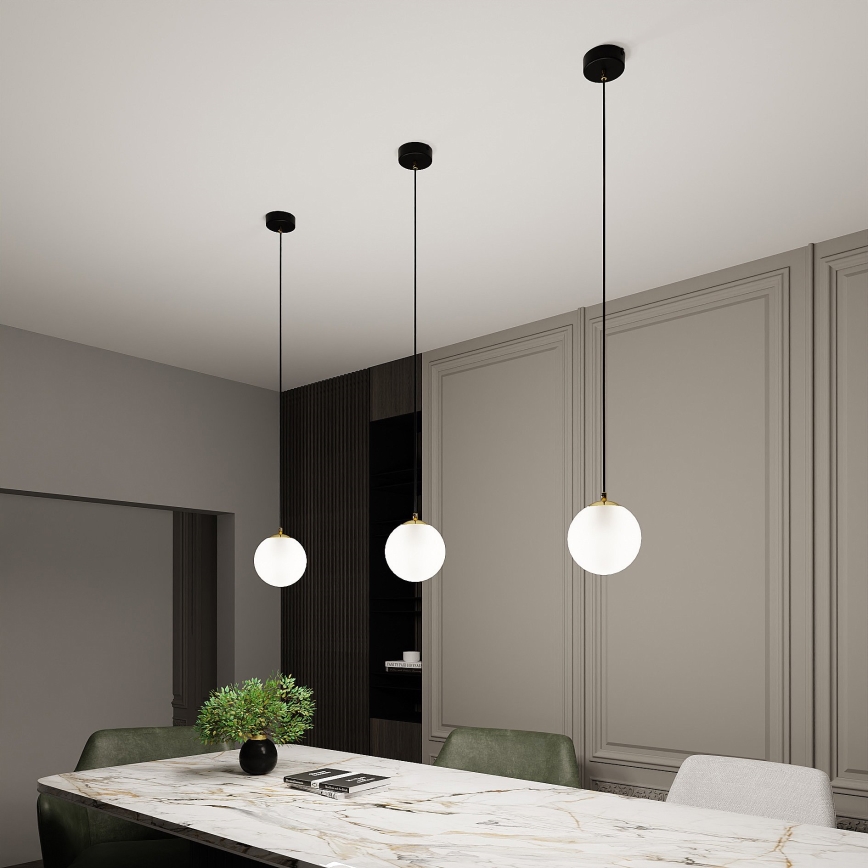 Lámpara colgante ROYAL 1xE14/10W/230V diá. 14 cm negro