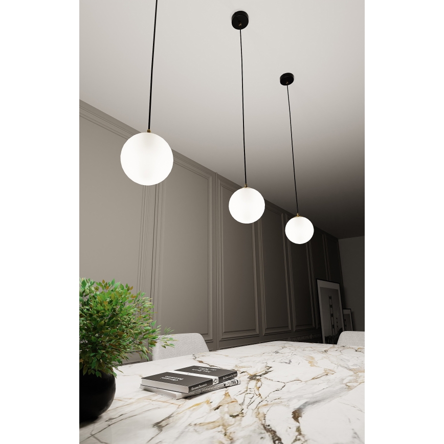 Lámpara colgante ROYAL 1xE14/10W/230V diá. 14 cm negro
