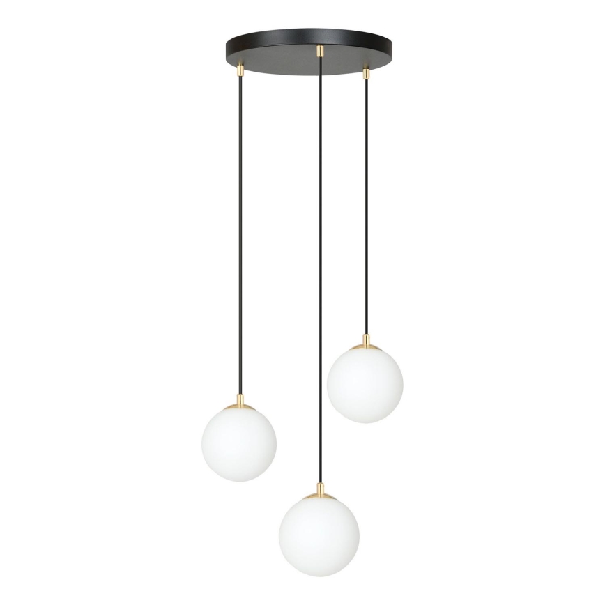 Lámpara colgante ROYAL 3xE14/10W/230V diá. 30 cm negro