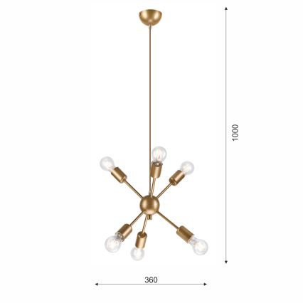 Lámpara colgante RUBY 6xG9/60W/230V