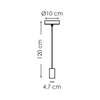 Lámpara colgante SAGA 1xE27/40W/230V negro/bronce