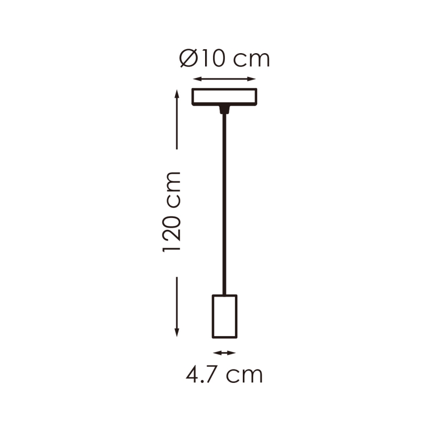 Lámpara colgante SAGA 1xE27/40W/230V negro/bronce