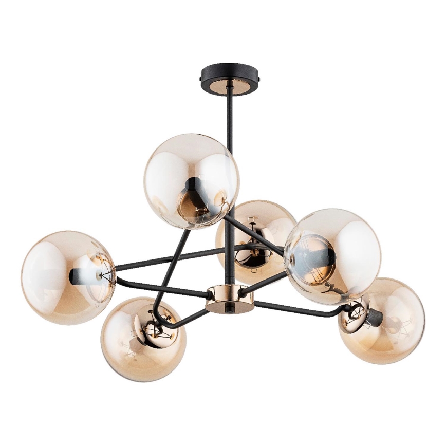 Lámpara colgante SAGITO 6xE14/10W/230V dorado