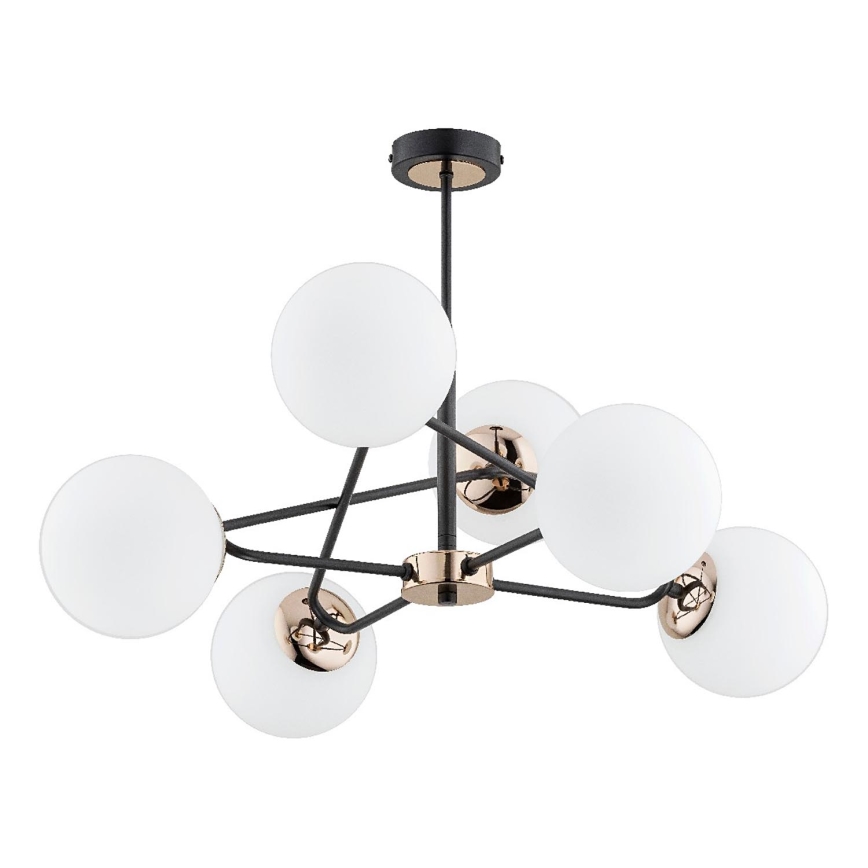 Lámpara colgante SAGITO 6xE14/10W/230V dorado
