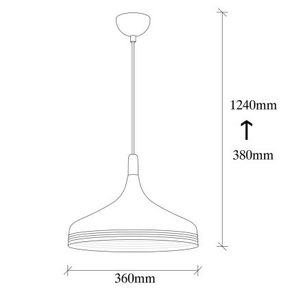 Lámpara colgante SAGLAM 1xE27/40W/230V blanco