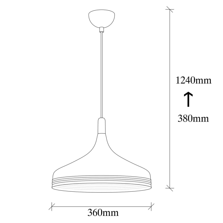 Lámpara colgante SAGLAM 1xE27/40W/230V blanco