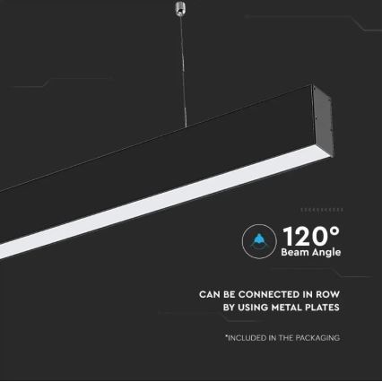 Lámpara colgante SAMSUNG CHIP LED/40W/230V 6400K negro