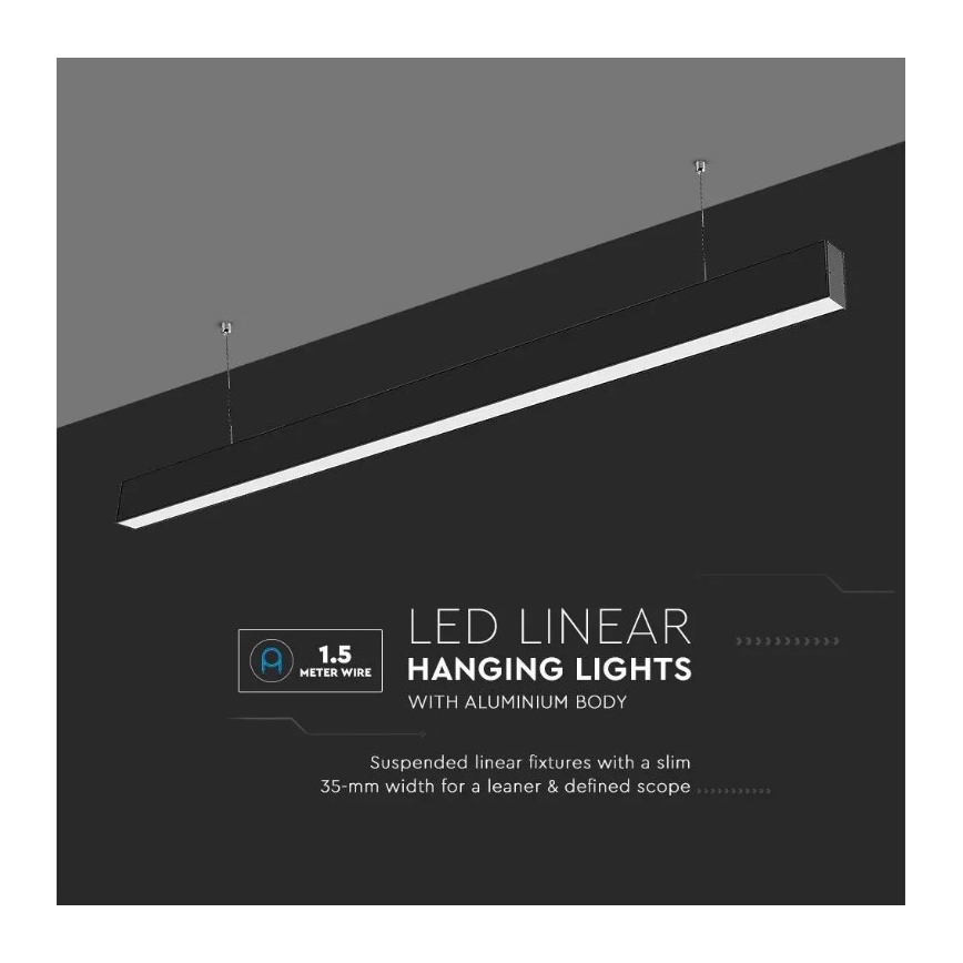 Lámpara colgante SAMSUNG CHIP LED/40W/230V 6400K negro