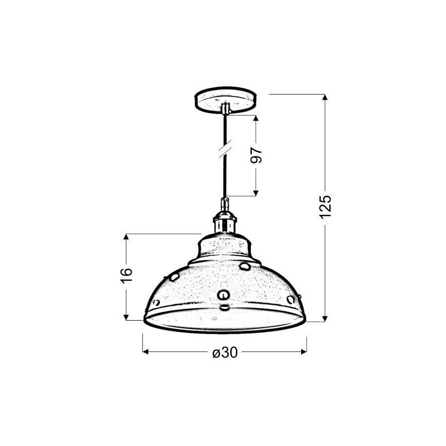Lámpara colgante SCRIMI 1xE27/60W/230V