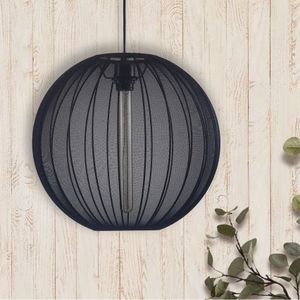 Lámpara colgante SENSAI 1xE27/20W/230V diá. 40 cm negro