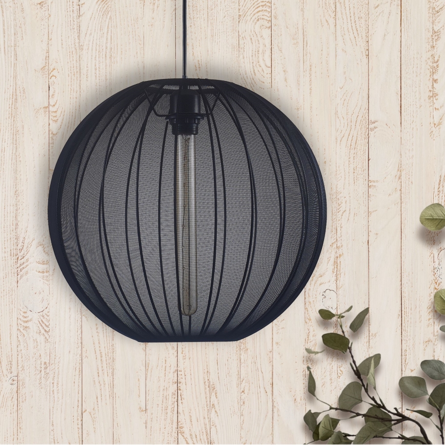 Lámpara colgante SENSAI 1xE27/20W/230V diá. 40 cm negro