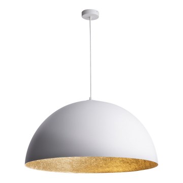 Lámpara colgante SFERA 1xE27/60W/230V diá. 35 cm blanco/dorado