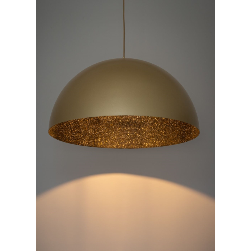 Lámpara colgante SFERA 1xE27/60W/230V diá. 35 cm dorado/negro