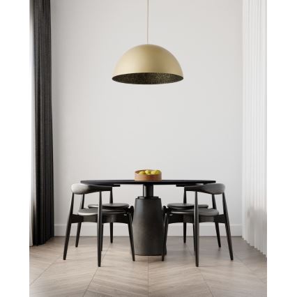 Lámpara colgante SFERA 1xE27/60W/230V diá. 70 cm dorado/negro