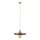 Lámpara colgante SILA 1xE27/15W/230V diá. 30 cm marrón/beige