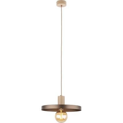 Lámpara colgante SILA 1xE27/15W/230V diá. 30 cm marrón/beige